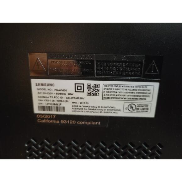 Samsung PS-WM30 Home Theater Active Wireless Subwoofer Only HW-M450 Soundbar - Picture 5 of 6